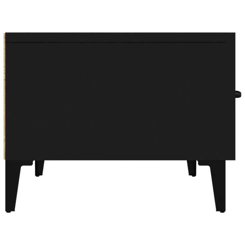 Szafka pod TV, czarna, 150x34,5x30 cm, materiał drewnopochodny