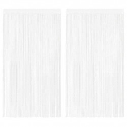 Zasłony sznurkowe, 2 sztuki, 140 x 250 cm, białe