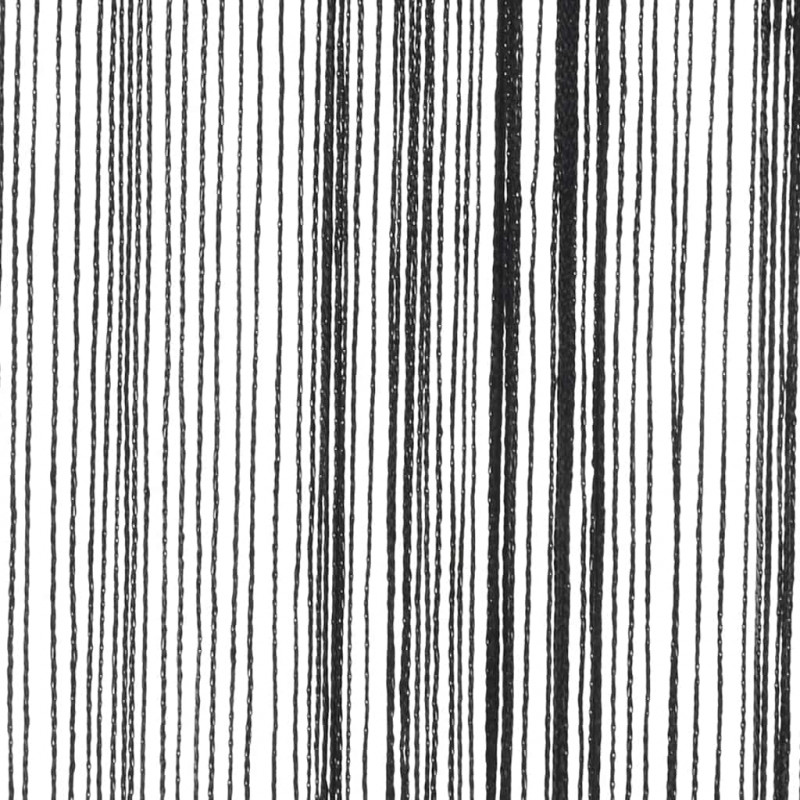 Zasłony sznurkowe, 2 sztuki, 100 x 250 cm, czarne