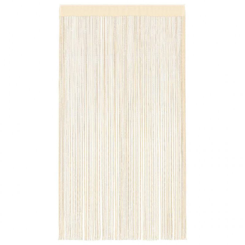 Zasłony sznurkowe, 2 sztuki, 100 x 250 cm, kremowe