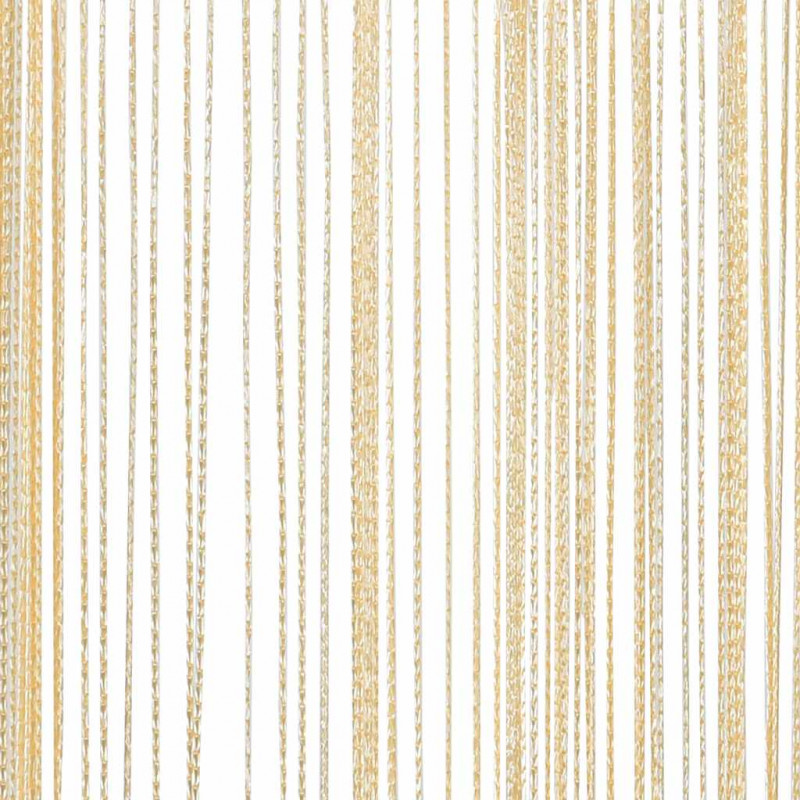 Zasłony sznurkowe, 2 sztuki, 100 x 250 cm, kremowe