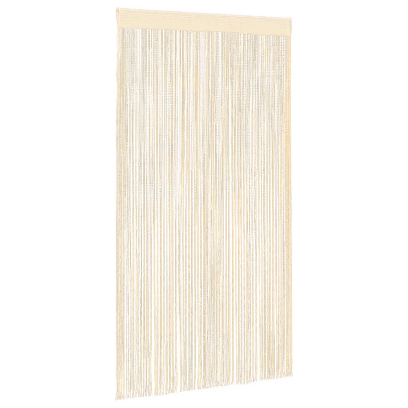 Zasłony sznurkowe, 2 sztuki, 140 x 250 cm, kremowe
