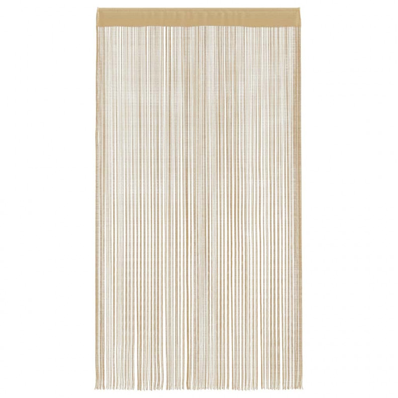 Zasłony sznurkowe, 2 sztuki, 100 x 250 cm, beżowe