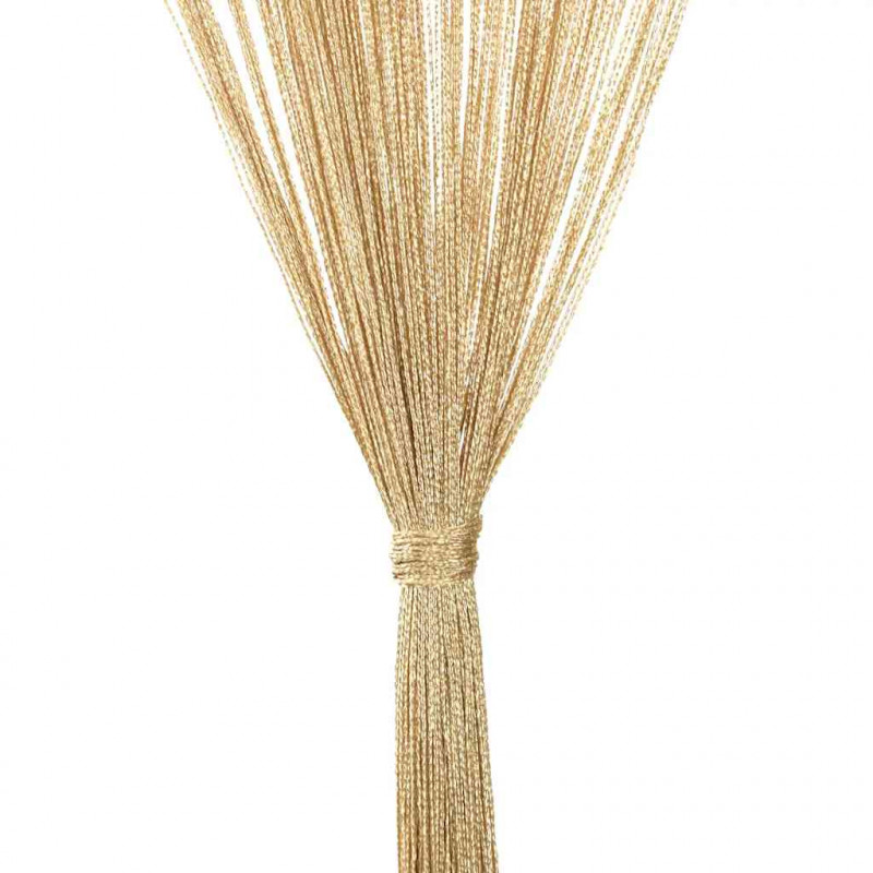 Zasłony sznurkowe, 2 sztuki, 140 x 250 cm, beżowe