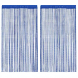 Zasłony sznurkowe, 2 sztuki, 100 x 250 cm, niebieskie
