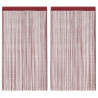 Zasłony sznurkowe, 2 sztuki, 100 x 250 cm, burgundowe