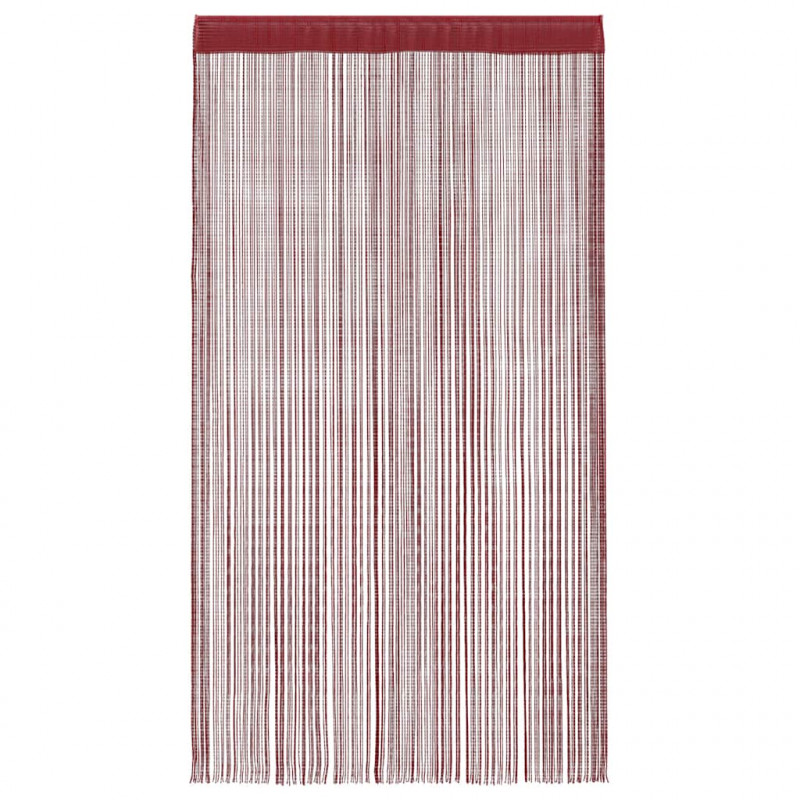 Zasłony sznurkowe, 2 sztuki, 100 x 250 cm, burgundowe