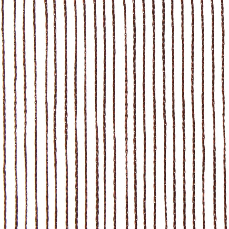 Zasłony sznurkowe, 2 sztuki, 100 x 250 cm, brązowe