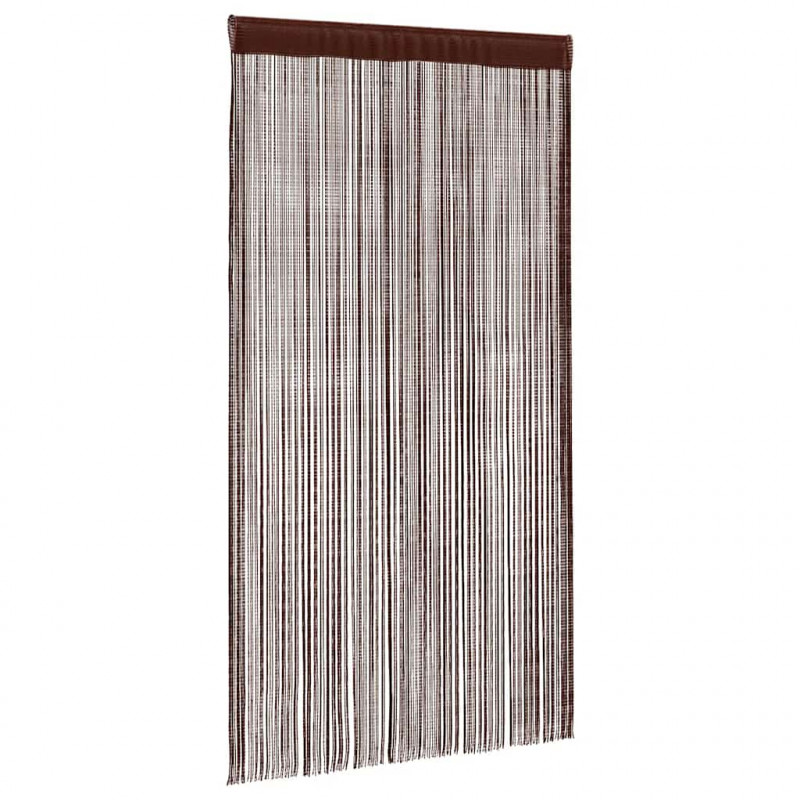 Zasłony sznurkowe, 2 sztuki, 140 x 250 cm, brązowe