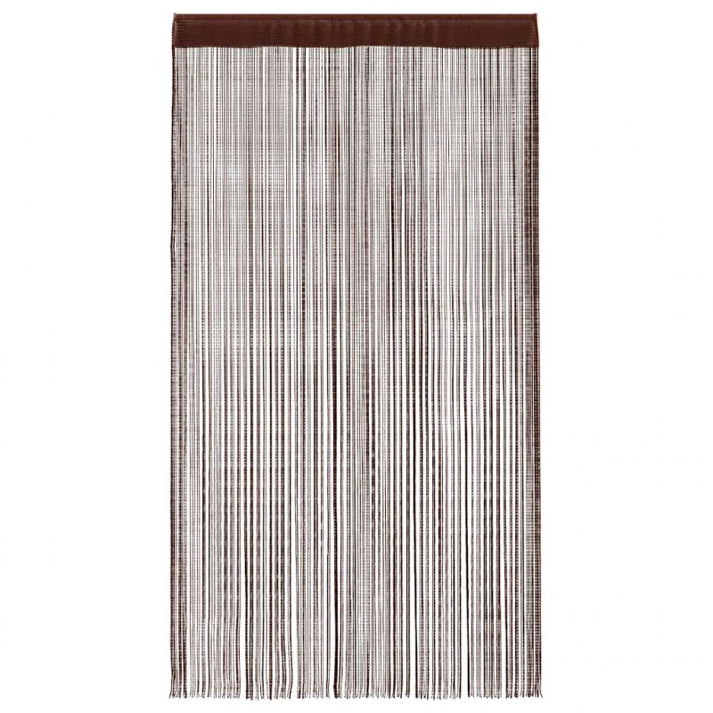 Zasłony sznurkowe, 2 sztuki, 140 x 250 cm, brązowe