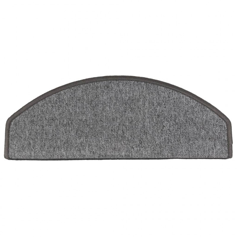 Nakładki na schody, 15 szt., 65 x 24 x 4 cm, ciemnoszare