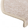 Nakładki na schody, 15 szt., 65 x 24 x 4 cm, taupe