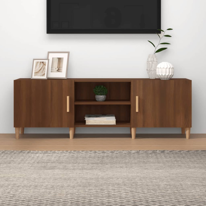 Szafka pod telewizor, brązowy dąb, 150x30x50 cm