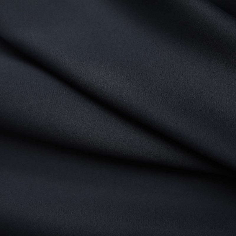 Zasłony zaciemniające z haczykami 2 szt., czarne, 140x175 cm