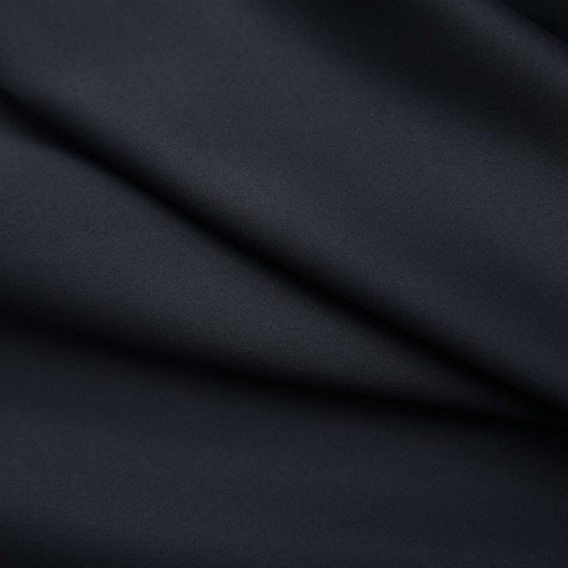 Zasłony zaciemniające z haczykami, 2 szt., czarne, 140x225 cm