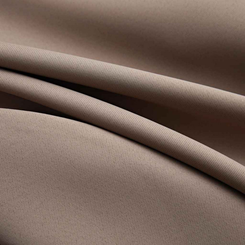 Zasłona zaciemniająca z metalowymi kółkami, taupe, 290x245 cm