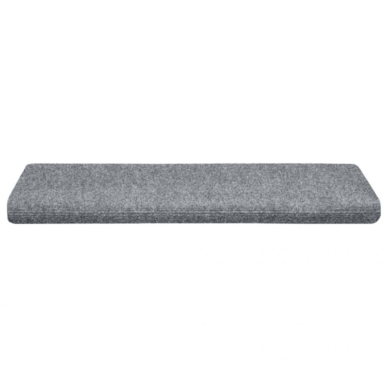 Nakładki na schody, 15 szt., igłowane, 65x21x4 cm, jasnoszare