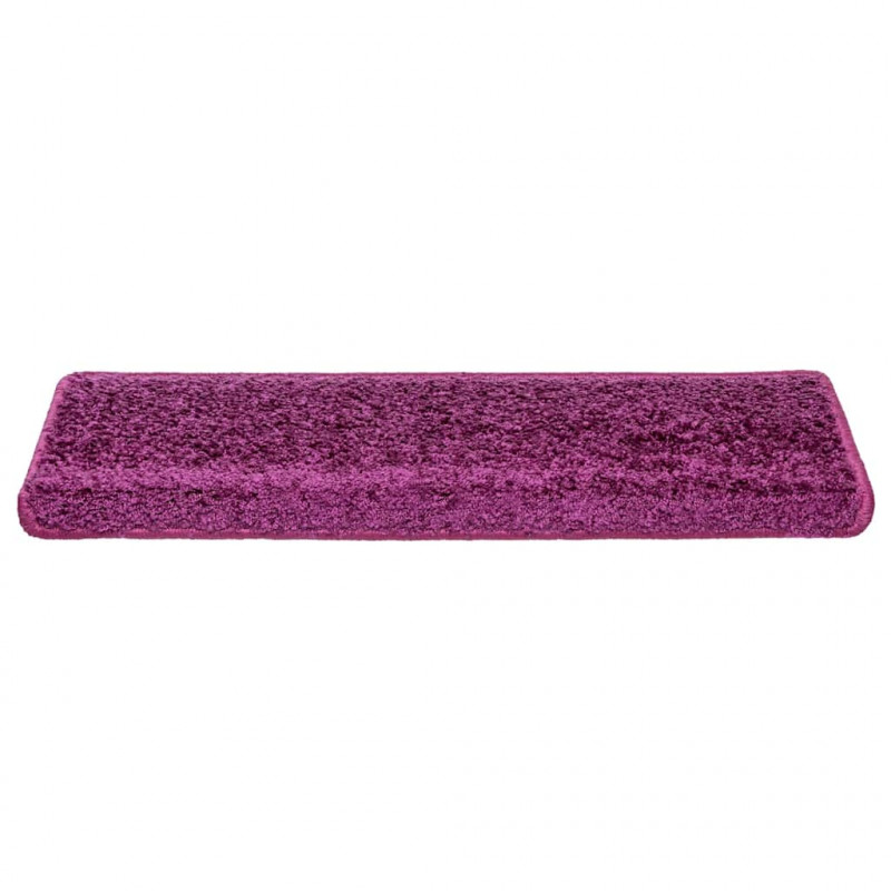 Nakładki na schody, 15 szt., 65x21x4 cm, fioletowe