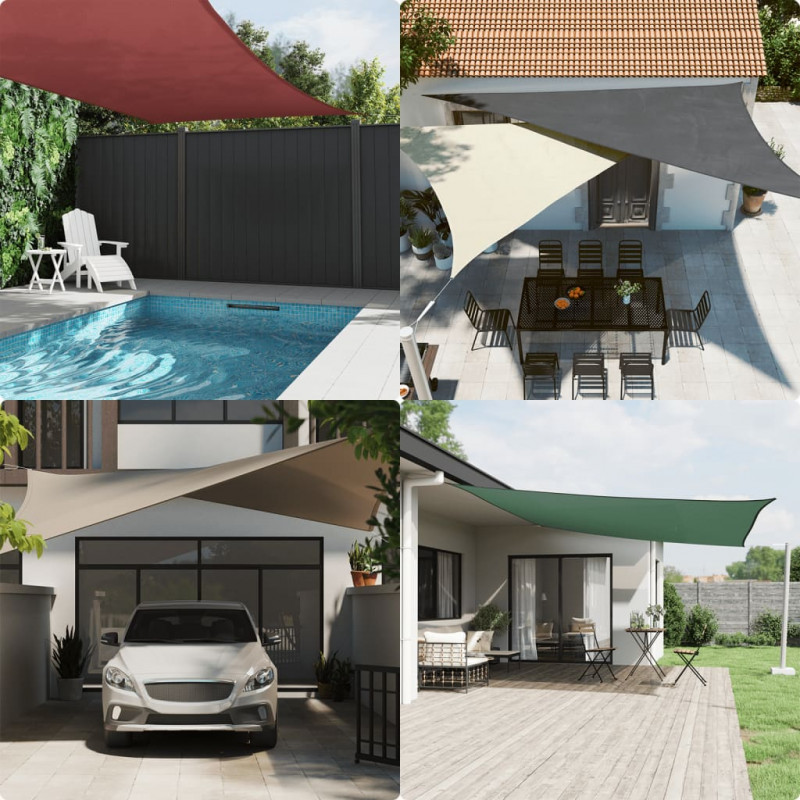 Żagiel ogrodowy, tkanina Oxford, trójkątny, 4x4x5,8 m, beżowy