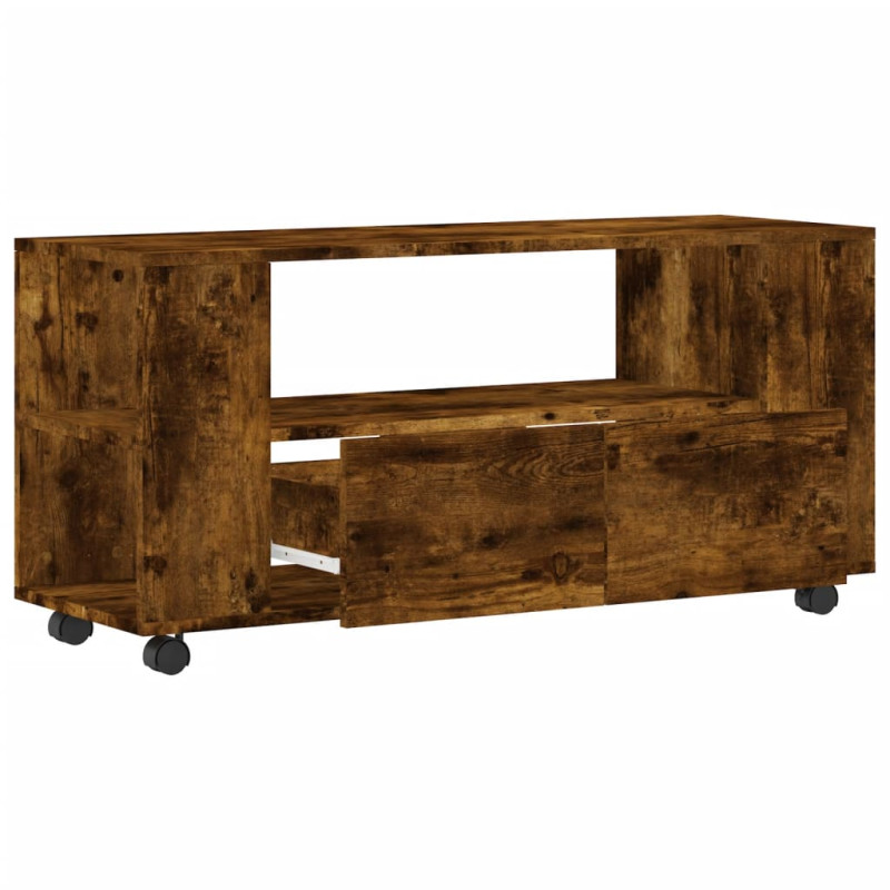 Szafka pod TV, przydymiony dąb, 102x34,5x43 cm
