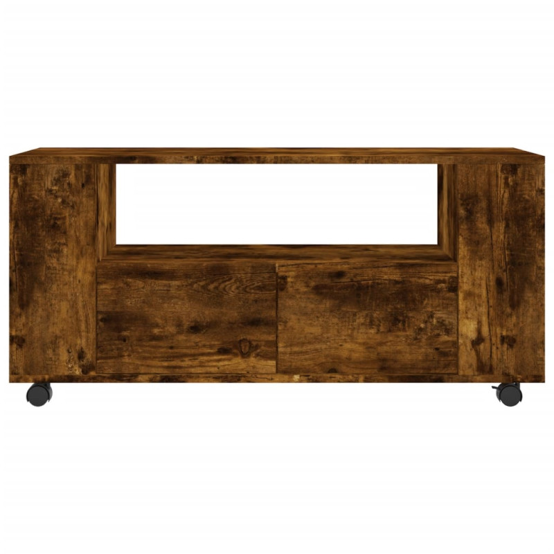 Szafka pod TV, przydymiony dąb, 102x34,5x43 cm