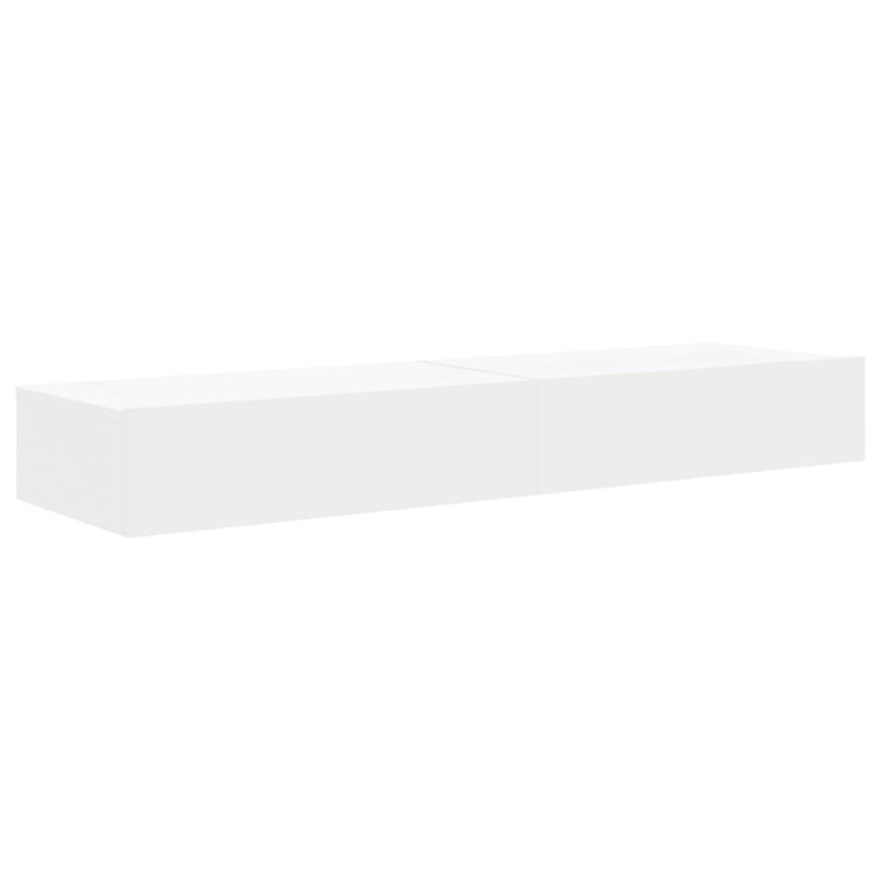 Szafki telewizyjne z LED, 2 szt., białe, 60x35x15,5 cm