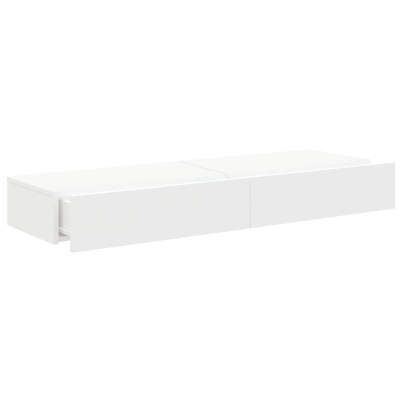 Szafki telewizyjne z LED, 2 szt., białe, 60x35x15,5 cm