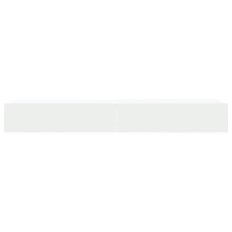 Szafki telewizyjne z LED, 2 szt., białe, 60x35x15,5 cm