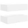 Szafki telewizyjne z LED, 2 szt., białe, 60x35x15,5 cm