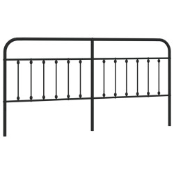 Metalowe wezgłowie, czarne, 193 cm
