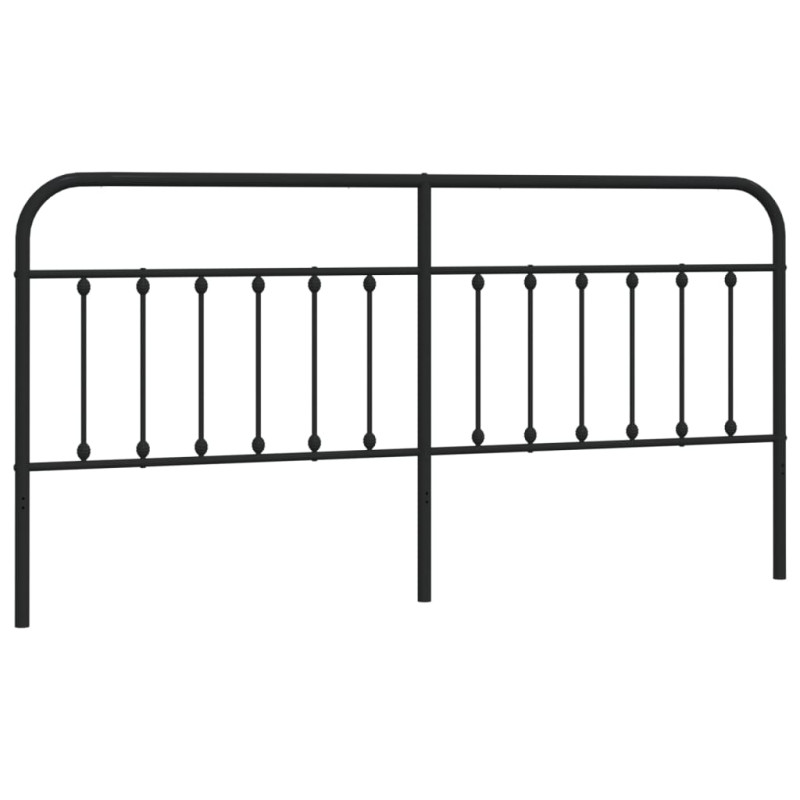 Metalowe wezgłowie, czarne, 193 cm