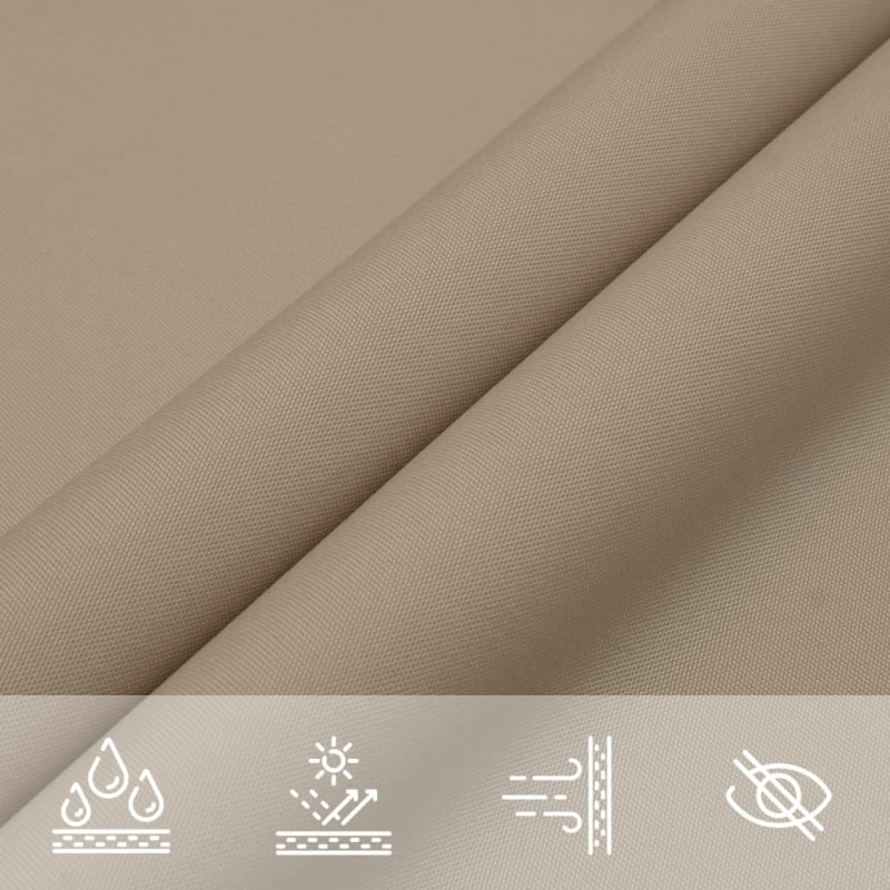 Prostokątny żagiel ogrodowy, tkanina Oxford, 2x5 m, taupe