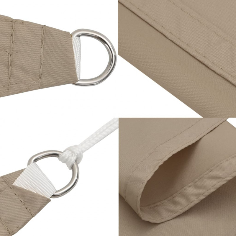 Prostokątny żagiel ogrodowy, tkanina Oxford, 2,5x4 m, taupe
