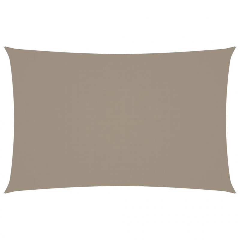Prostokątny żagiel ogrodowy, tkanina Oxford, 2,5x5 m, taupe