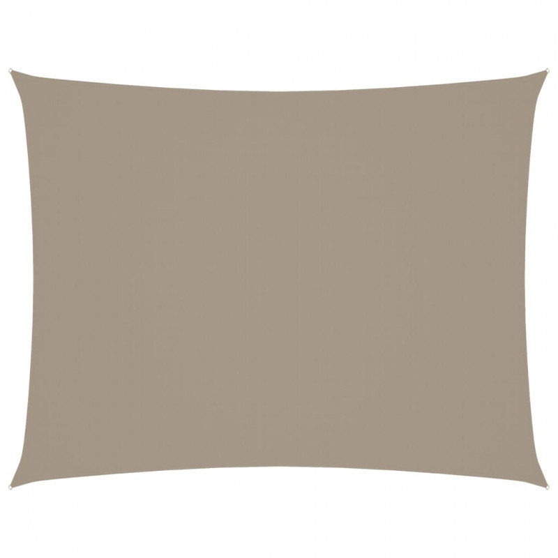 Prostokątny żagiel ogrodowy, tkanina Oxford, 3x4 m, taupe