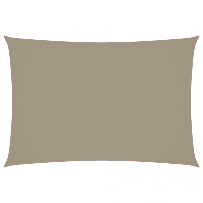 Prostokątny żagiel ogrodowy, tkanina Oxford, 3x5 m, taupe