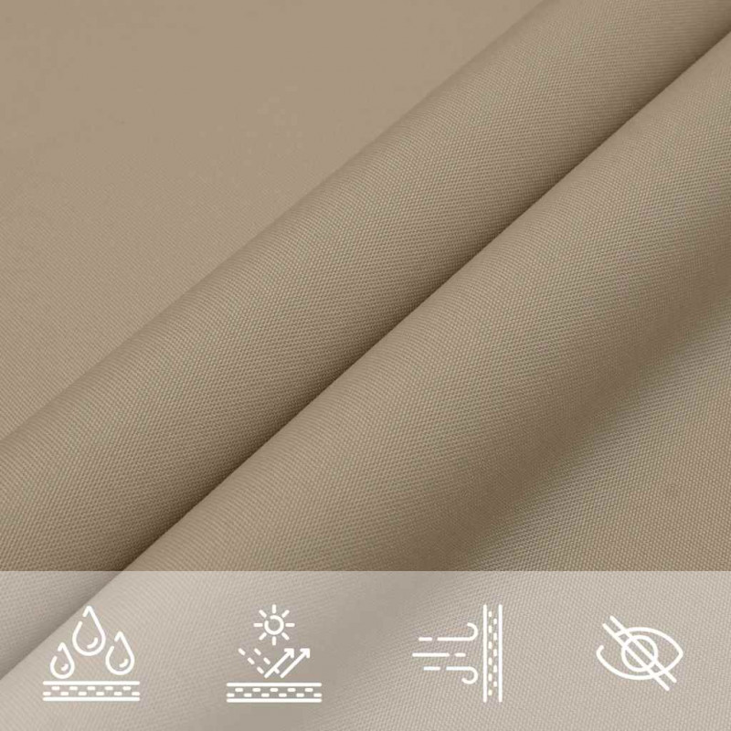 Prostokątny żagiel ogrodowy, tkanina Oxford, 3x6 m, taupe