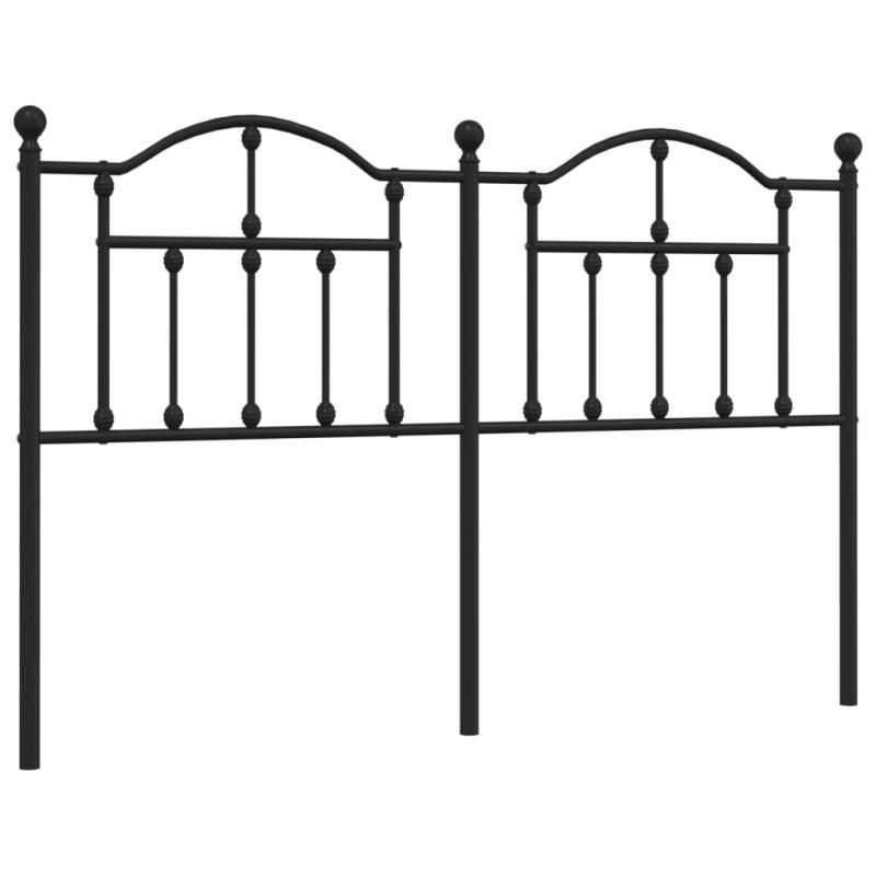 Metalowe wezgłowie, czarne, 150 cm