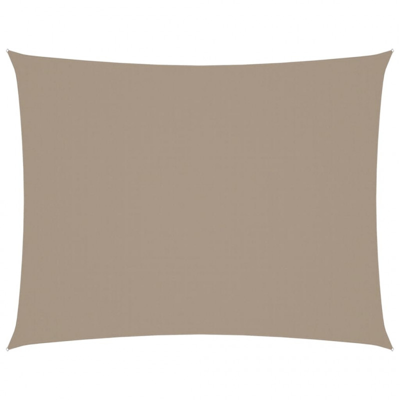 Prostokątny żagiel ogrodowy z tkaniny Oxford, 4x6 m, taupe