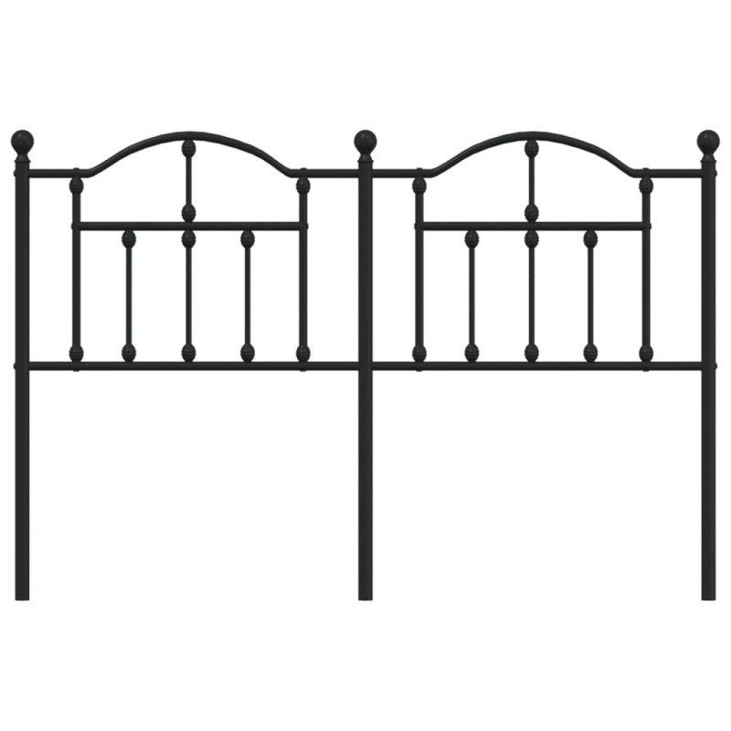 Metalowe wezgłowie, czarne, 150 cm