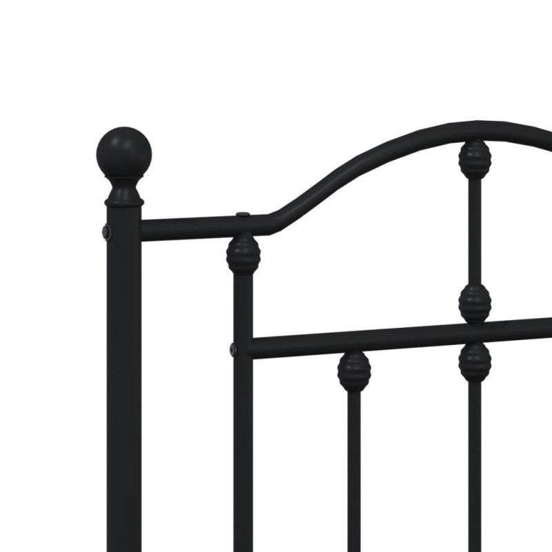 Metalowe wezgłowie, czarne, 150 cm