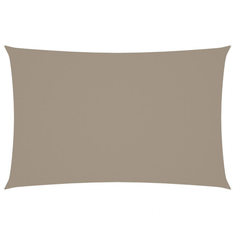 Prostokątny żagiel ogrodowy, tkanina Oxford, 5x8 m, taupe