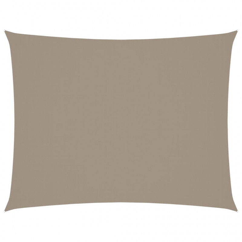 Prostokątny żagiel ogrodowy z tkaniny Oxford, 6x7 m, taupe