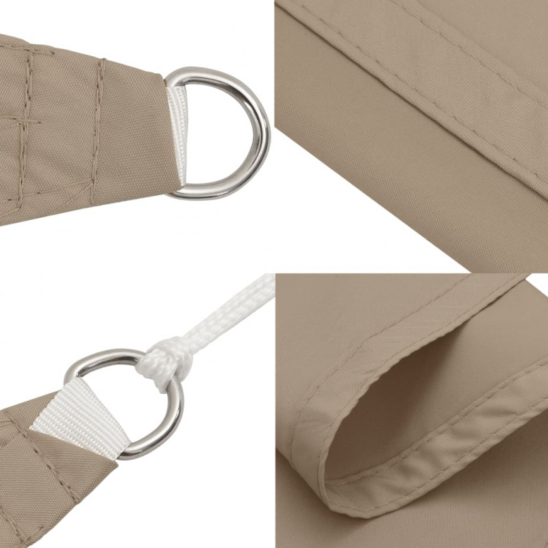 Prostokątny żagiel ogrodowy z tkaniny Oxford, 6x7 m, taupe