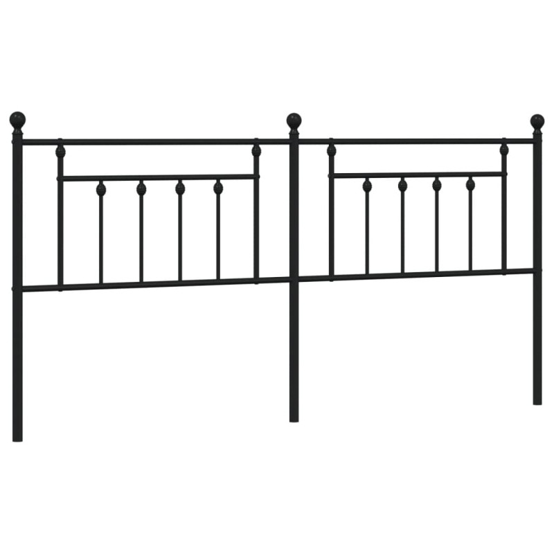Metalowe wezgłowie, czarne, 193 cm