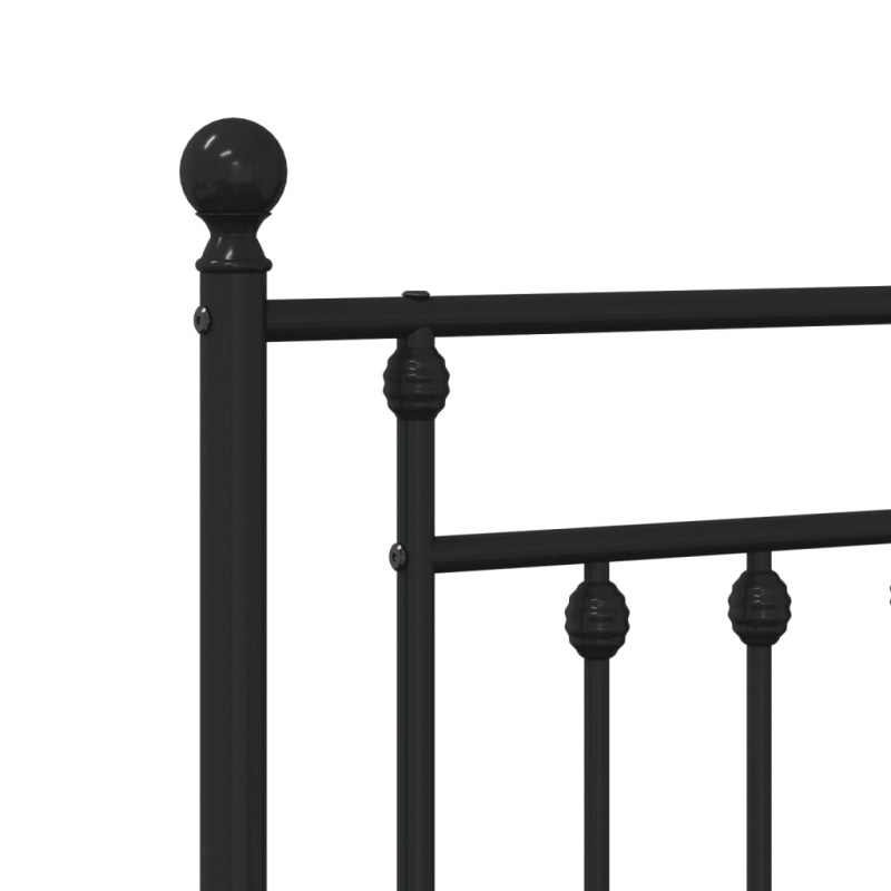 Metalowe wezgłowie, czarne, 193 cm