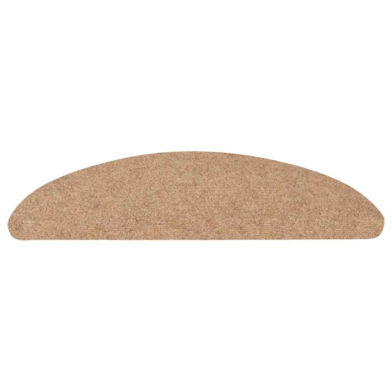 Samoprzylepne nakładki na schody, 15 szt., 56x17x3 cm, beżowe