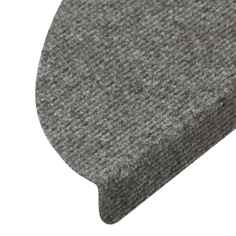 Samoprzylepne nakładki na schody, 15 szt., 56x17x3 cm, szare