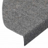 Samoprzylepne nakładki na schody, 15 szt., 65x22,5x3,5cm szare