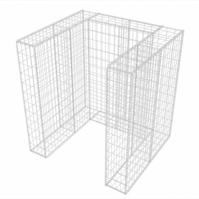 Gabion do osłonięcia kosza na śmieci, 110x100x120 cm